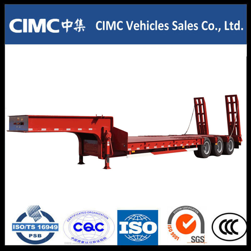 CIMC 3 Axle 70 t Low Bed 세미 트레일러